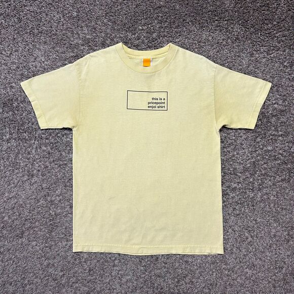 Vintage Enjoi Shirt Sun Faded Graphic Tee 90s y2k Cotton Medium Yellow Skate - Picture 10 of 10